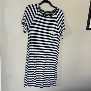 Striped Navy and White Dress